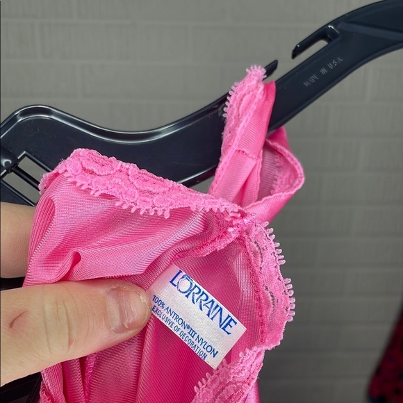 Vintage Lorraine Pink Lace Nightgown - Picture 4 of 4